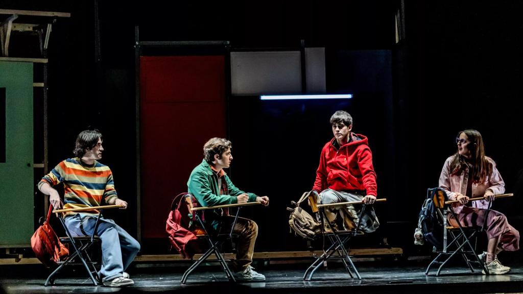 Juan Acedo, Javi  Morán, Marcos Pérez e Iballa Rodríguez en 'Invisible'. Foto: Ilde Sandrín