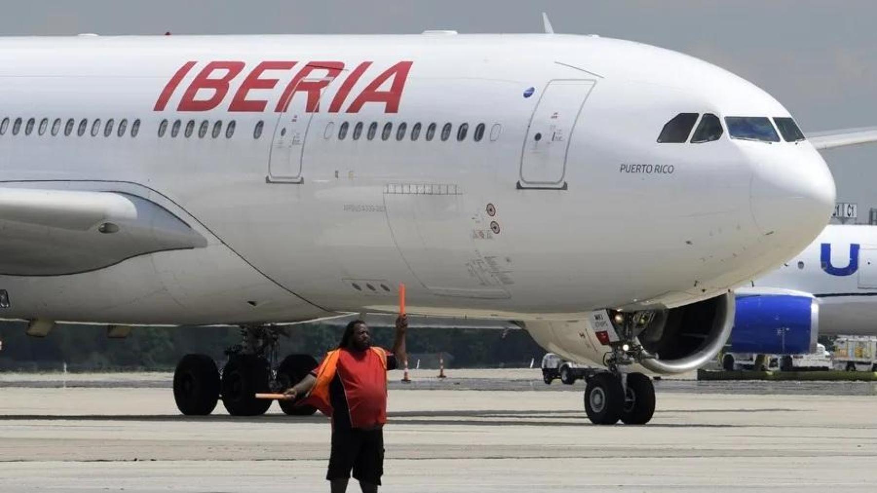 Un avión de Iberia.