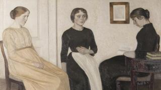 Hammershøi: 'Tres mujeres jóvenes', 1895. Foto: Ribe Art Museum