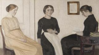 Hammershøi: 'Tres mujeres jóvenes', 1895. Foto: Ribe Art Museum
