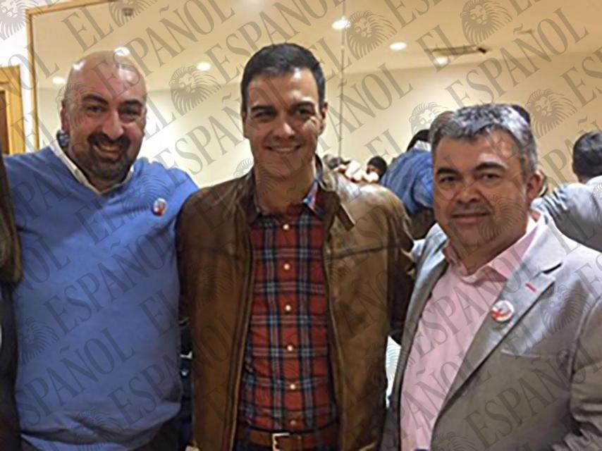 Koldo García, Pedro Sánchez y Santos Cerdán