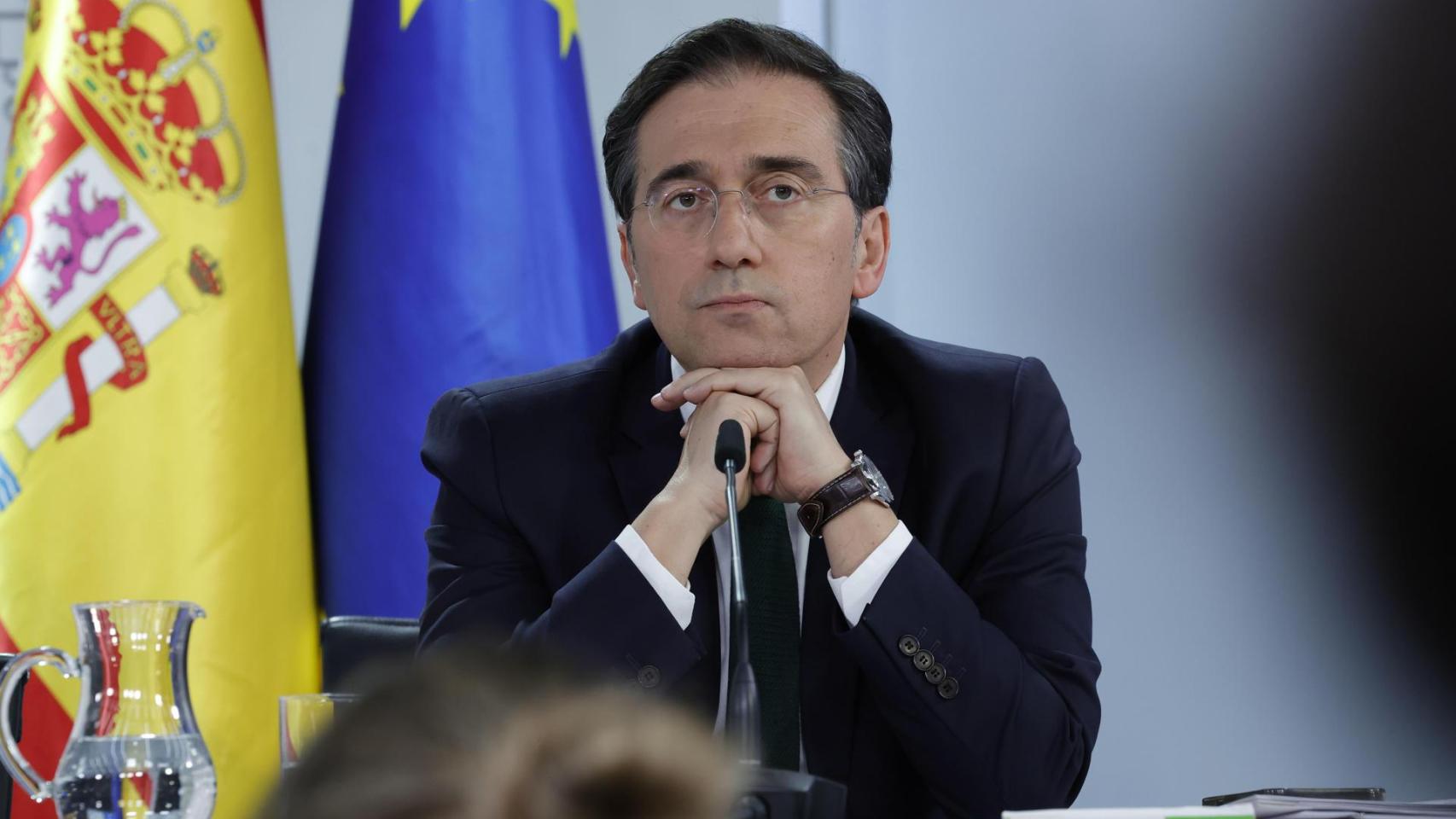 José Manuel Albares, ministro de Exteriores, en la rueda de prensa posterior al último Consejo de Ministros.