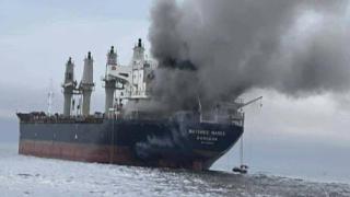 One of the oil tankers attacked this week in the Strait of Hormuz.