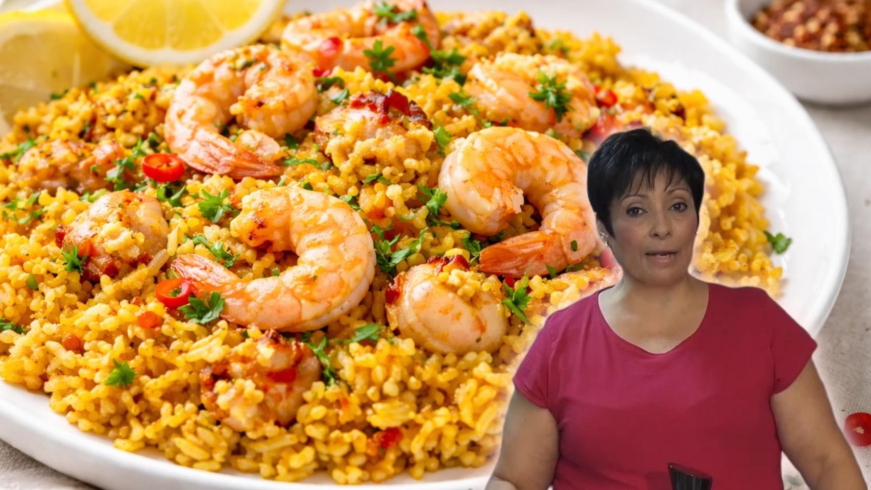 Loli Domínguez, cocinera, en un montaje de El Español