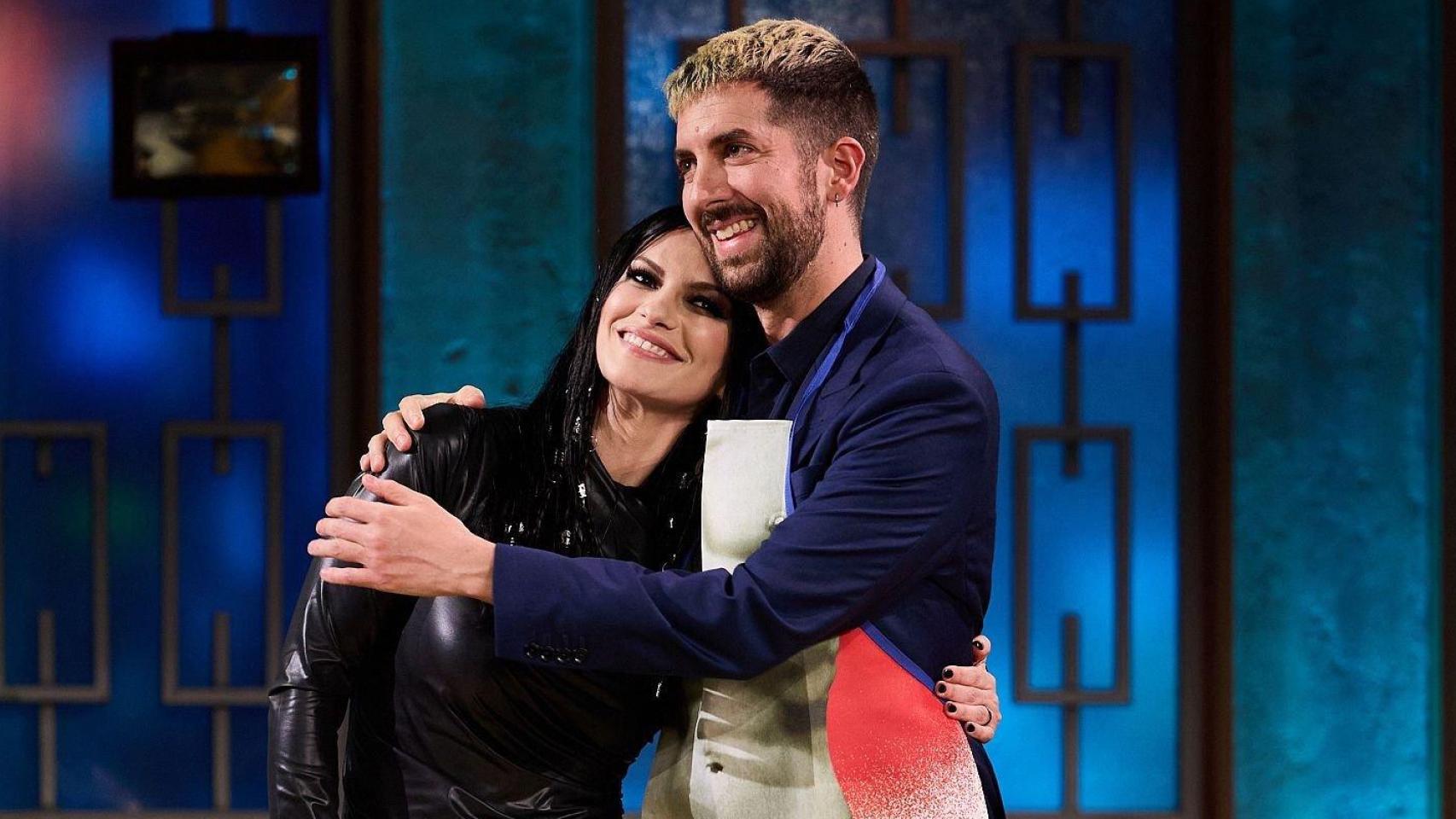 David Broncano y Laura Pausini este miércoles en 'La Revuelta'.