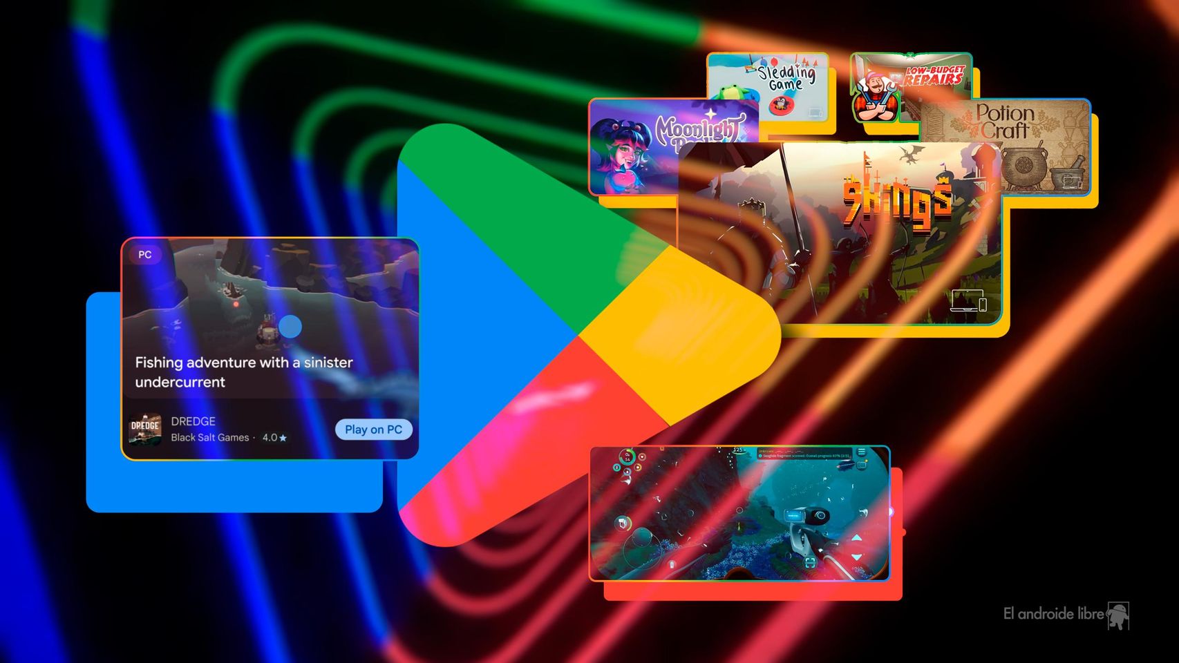 Fotomontaje inspirado en la Google Play Store