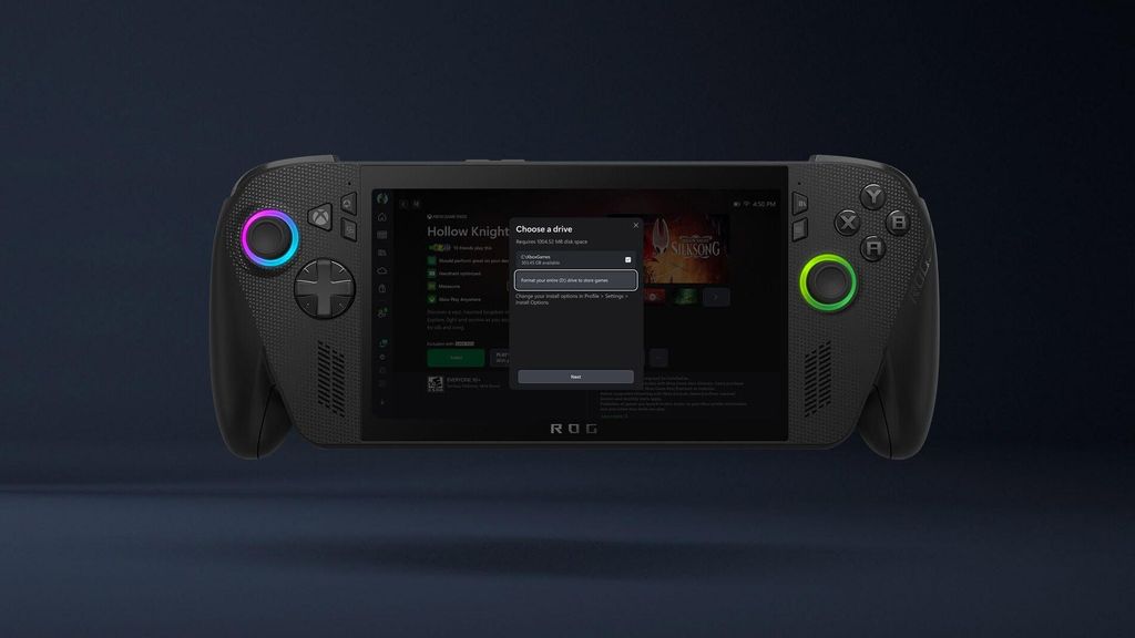 El Modo Xbox usará la interfaz de la consola ROG Xbox Ally