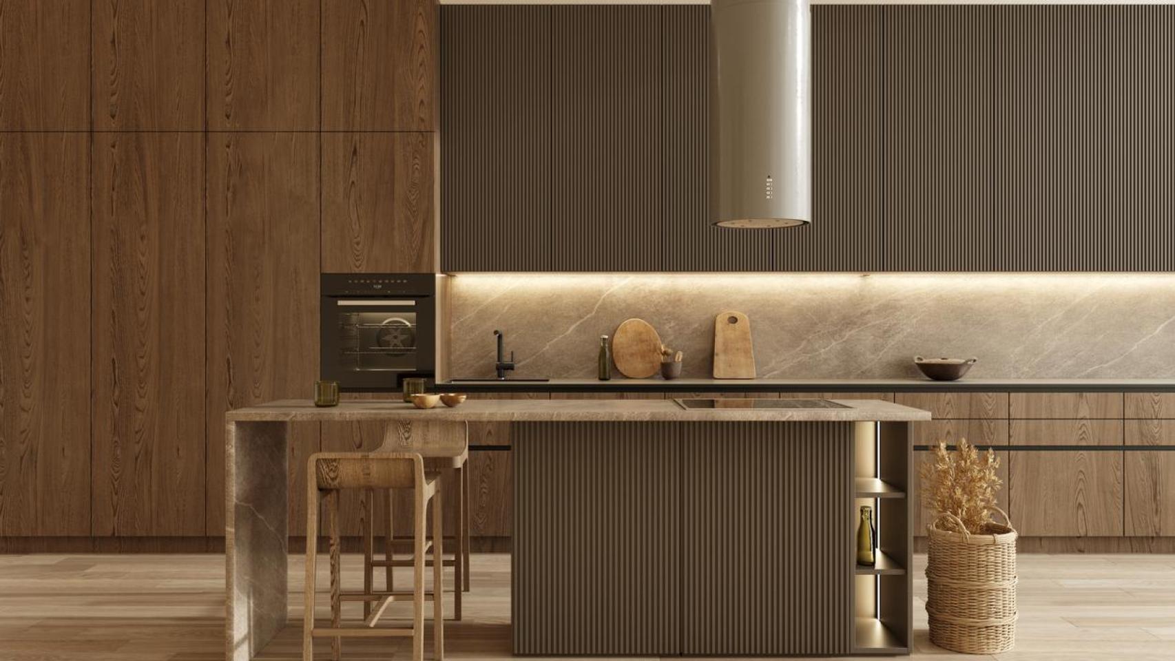 Cocina minimalista y moderna.