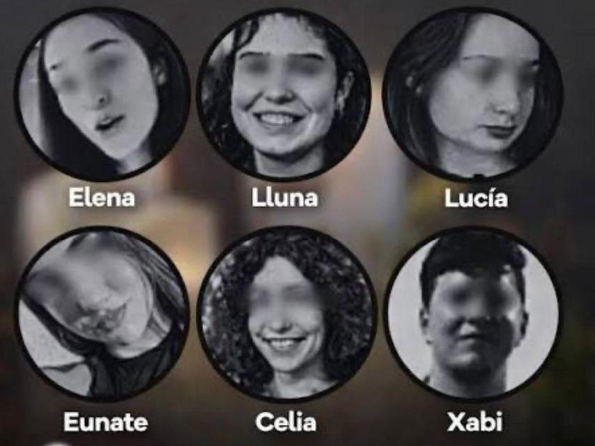 Los seis alumnos del CIFP La Granja que murieron el 3 de marzo cuando cruzaban la pasarela de la playa de El Bocal.