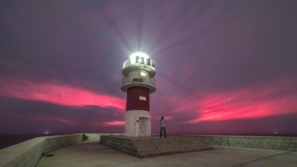 Aurora boreal en Cabo Ortegal