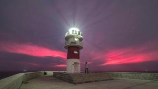 Aurora boreal en Cabo Ortegal