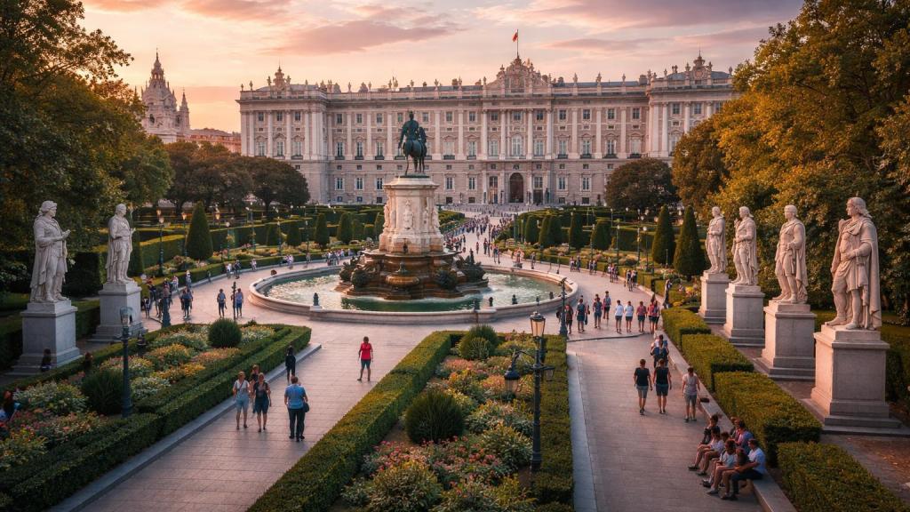 Una de las vistas de la Plaza de Oriente de Madrid.