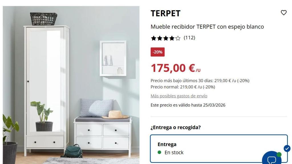 Mueble recibidor Terpet.