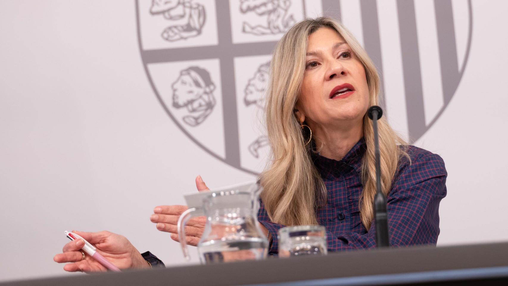 La vicepresidenta en funciones, Mar Vaquero, este viernes en el Pignatelli.