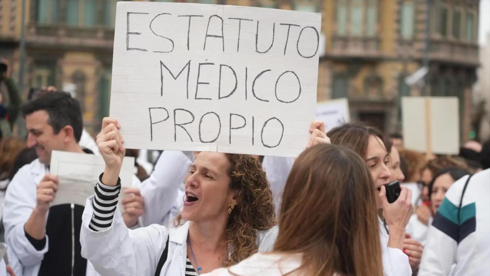 Imagen de archivo de una manifestación reciente de los médicos.