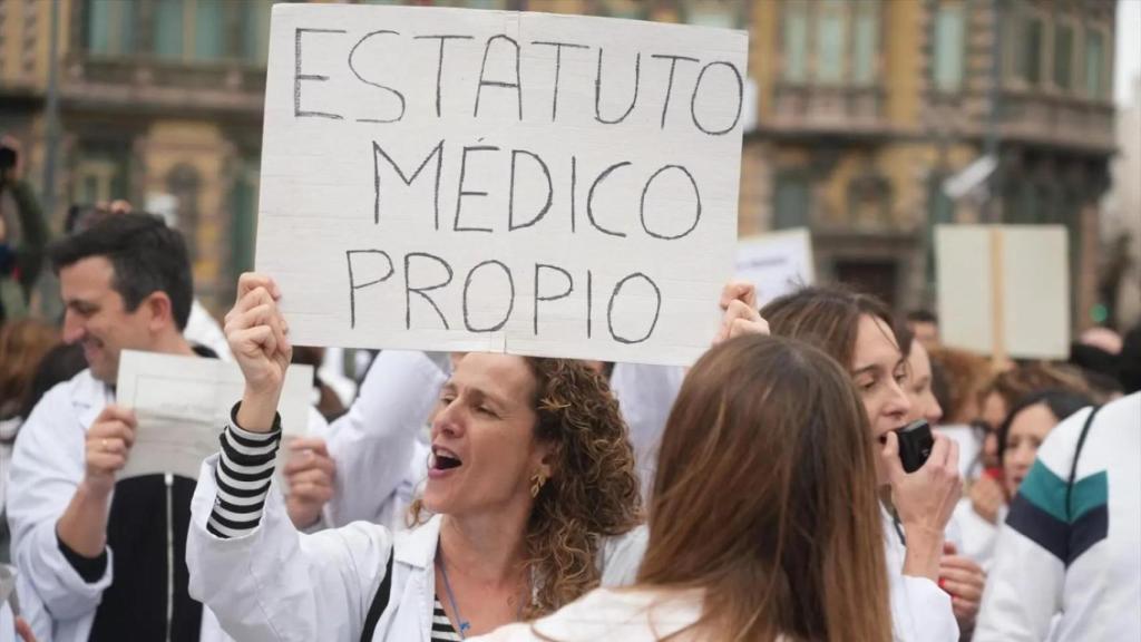 Imagen de archivo de una manifestación reciente de los médicos.