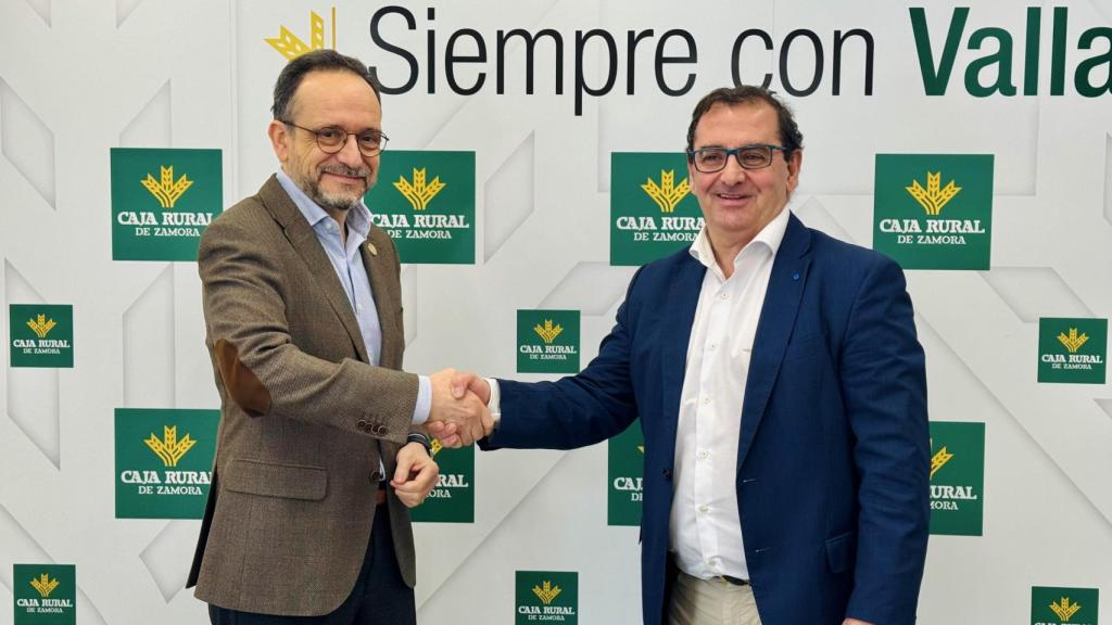 Javier Escribano, de Fundación Tecnovitae y Narciso Prieto, de Caja Rural de Zamora.