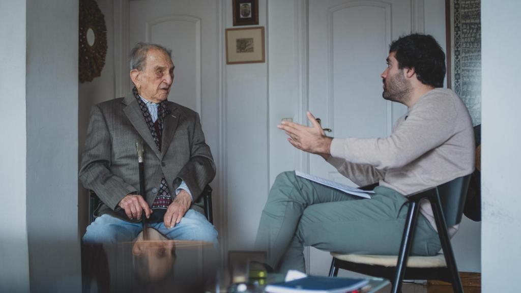 Un momento de la entrevista.