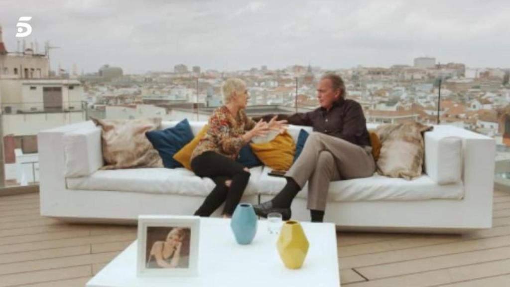 Ana Torroja, con Bertín Osborne, en 'Mi casa es tuya', en 2017.