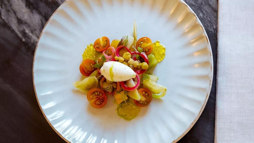 Un plato del restaurante.