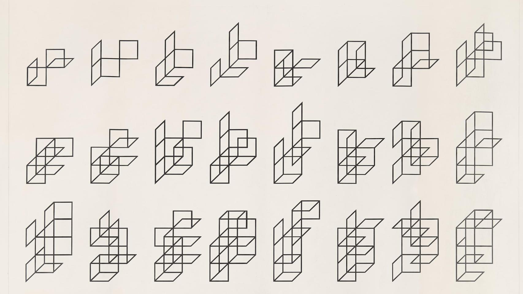 Elena Asins: 'Lama 32 pieces', 1989-1991. Foto: Galería Elvira González