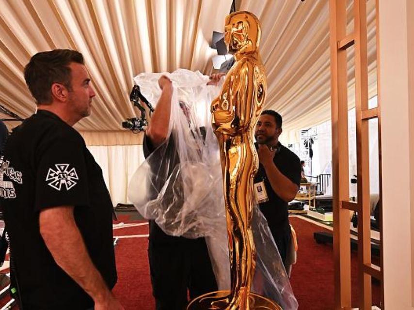 Últimos preparativos para los Oscar.