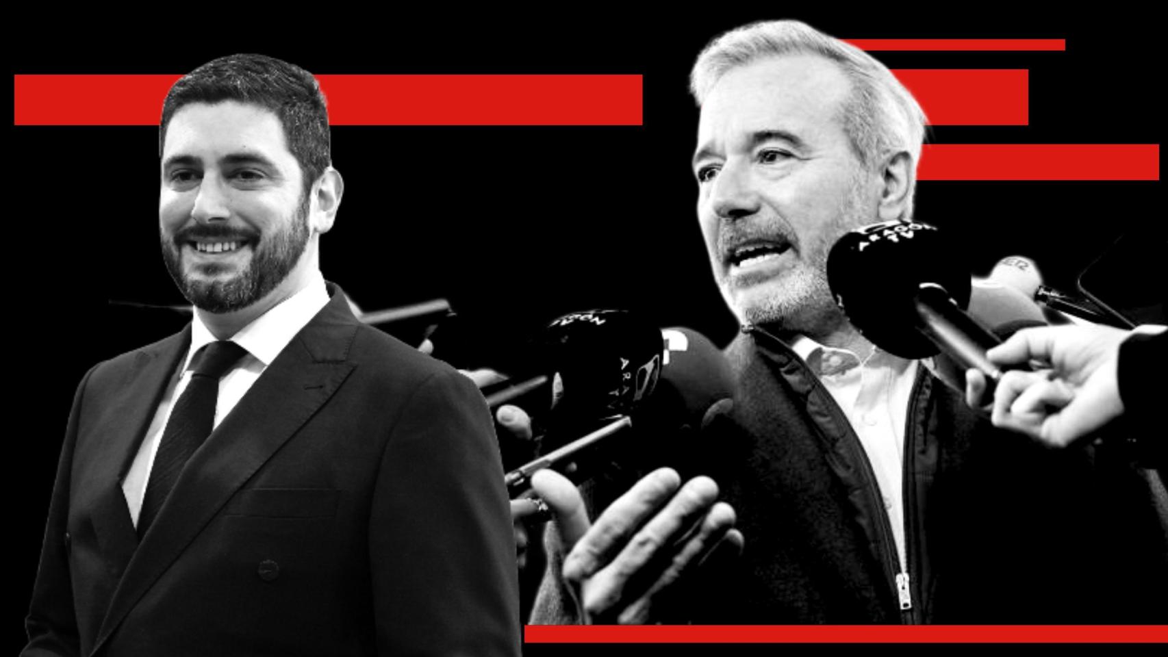 Alejandro Nolasco (Vox) y Jorge Azcón (PP).