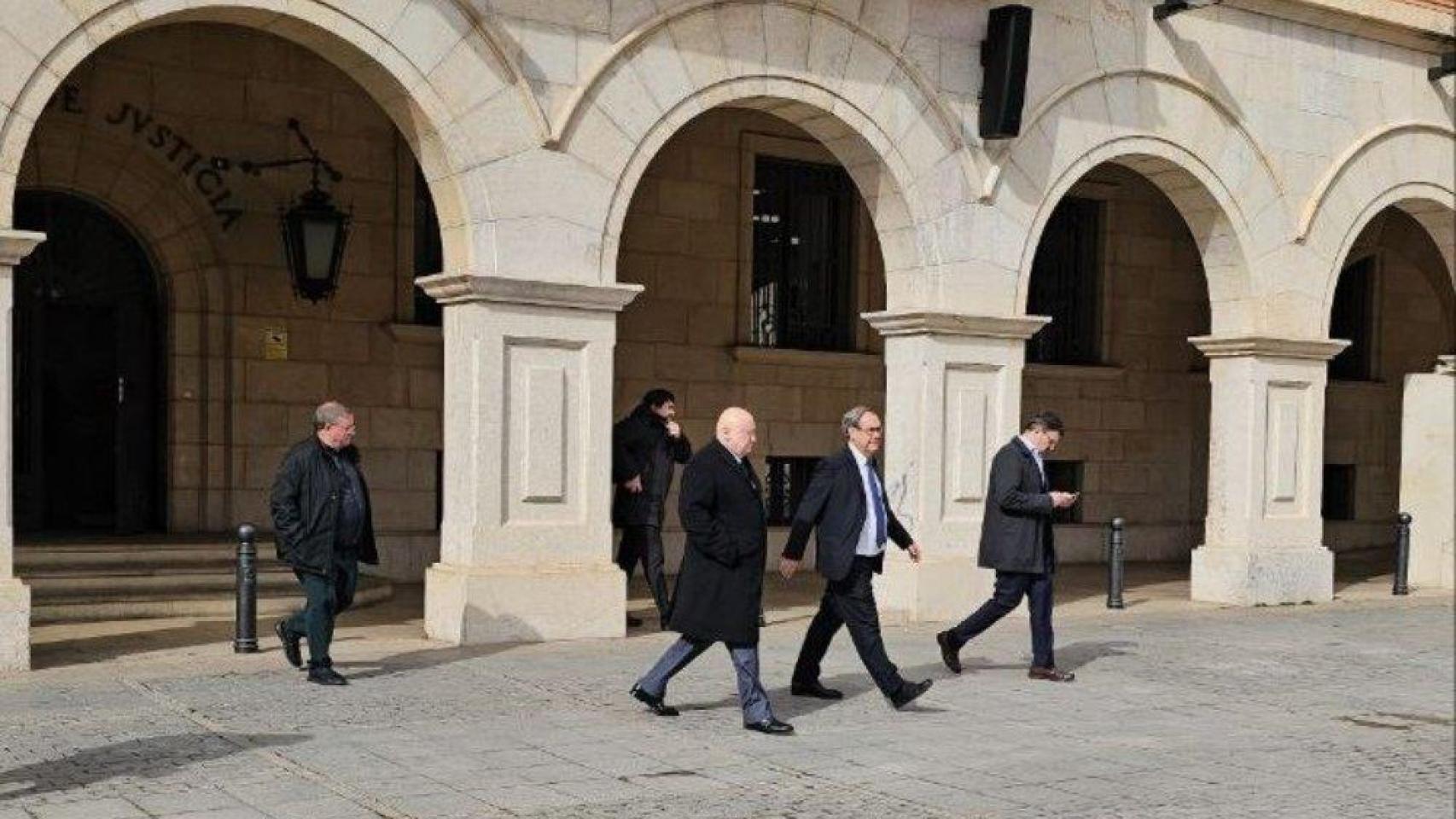 Fernando Samper, a la salida del juzgado de Teruel.