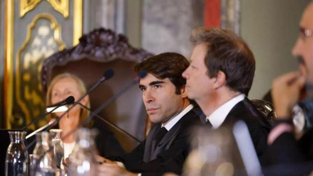 El abogado de González Amador, Gabriel Rodríguez Ramos, durante el juicio./