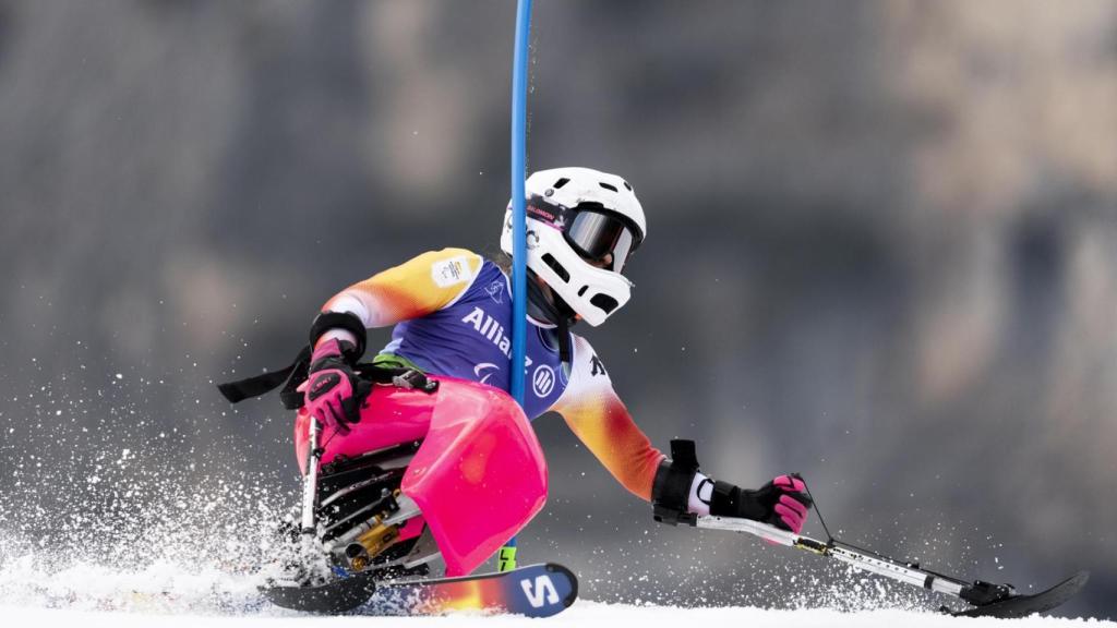 Audrey Pascual, en acción durante los Juegos Paralímpicos de Invierno 2026