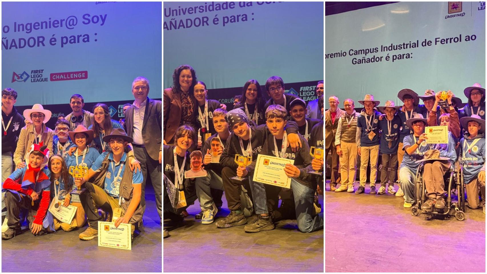 Tres equipos de A Coruña y Vigo representarán a Galicia en la final nacional de la First Lego League