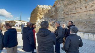 Visita de los técnicos de patrimonio al castillo de Escalona.