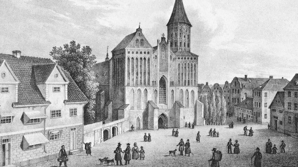 Plaza frente a la catedral de Königsberg en el siglo XIX. Foto: Wikimedia Commons.