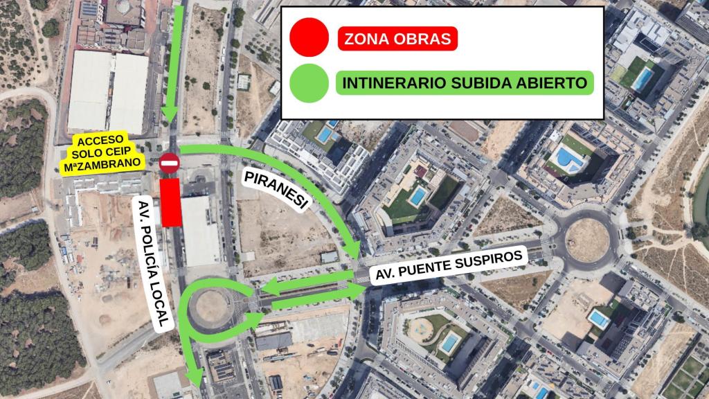 Mapa de los desvíos.