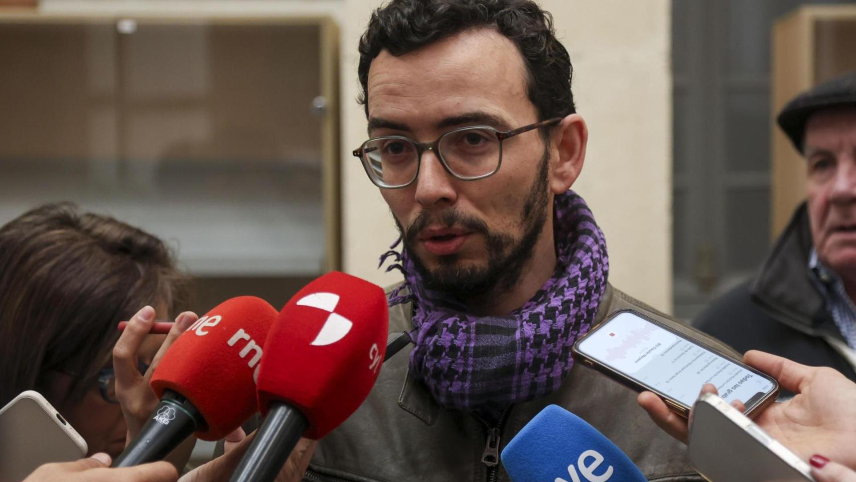 El candidato de Podemos-Alianza Verde a la presidencia de la Junta de Castilla y León, Miguel Ángel Llamas.