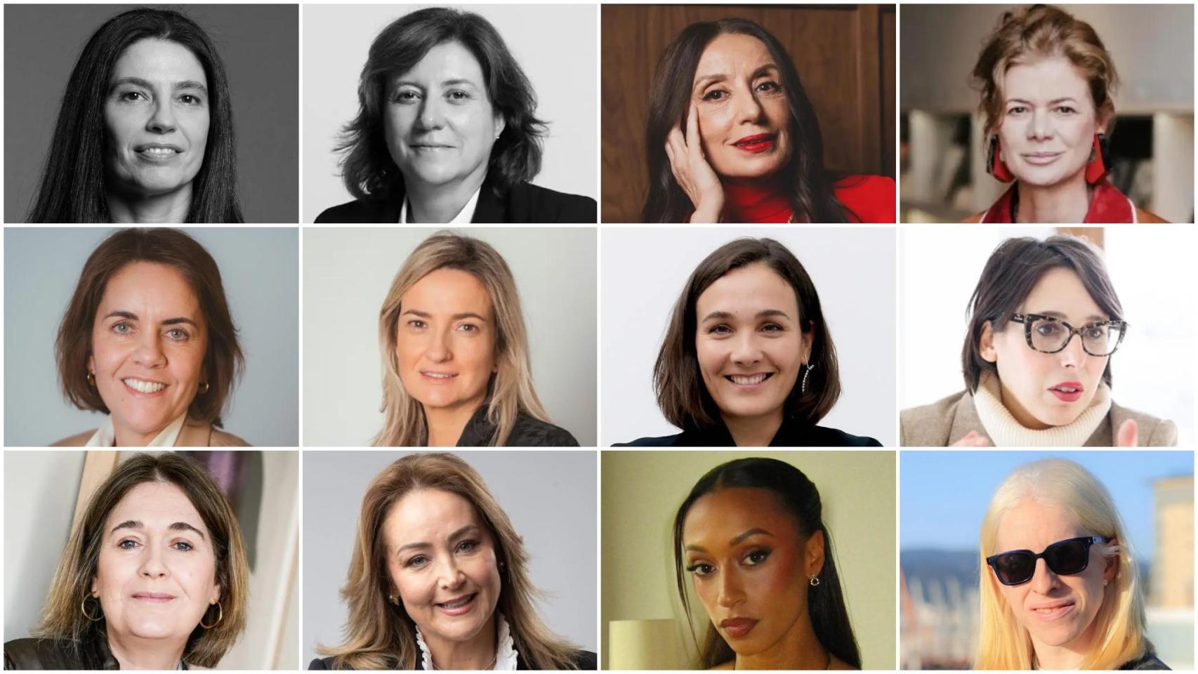 De izquierda a derecha y de arriba a abajo: Elena Neira, Dora Casal, Luz Casal, Elena Ochoa, Patricia Argerey, Muriel Artabe, Adriana Domínguez, María Jesús Lorenzana, Marta Rivera de la Cruz, Marián Mouriño, Ana Peleteiro y Susana Rodríguez Gacio