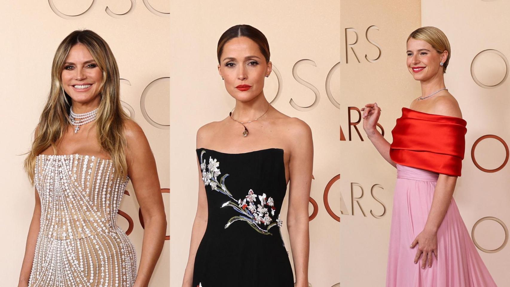 Heidi Klum, Rose Byrne y Jessie Buckley a su llegada a la velada.