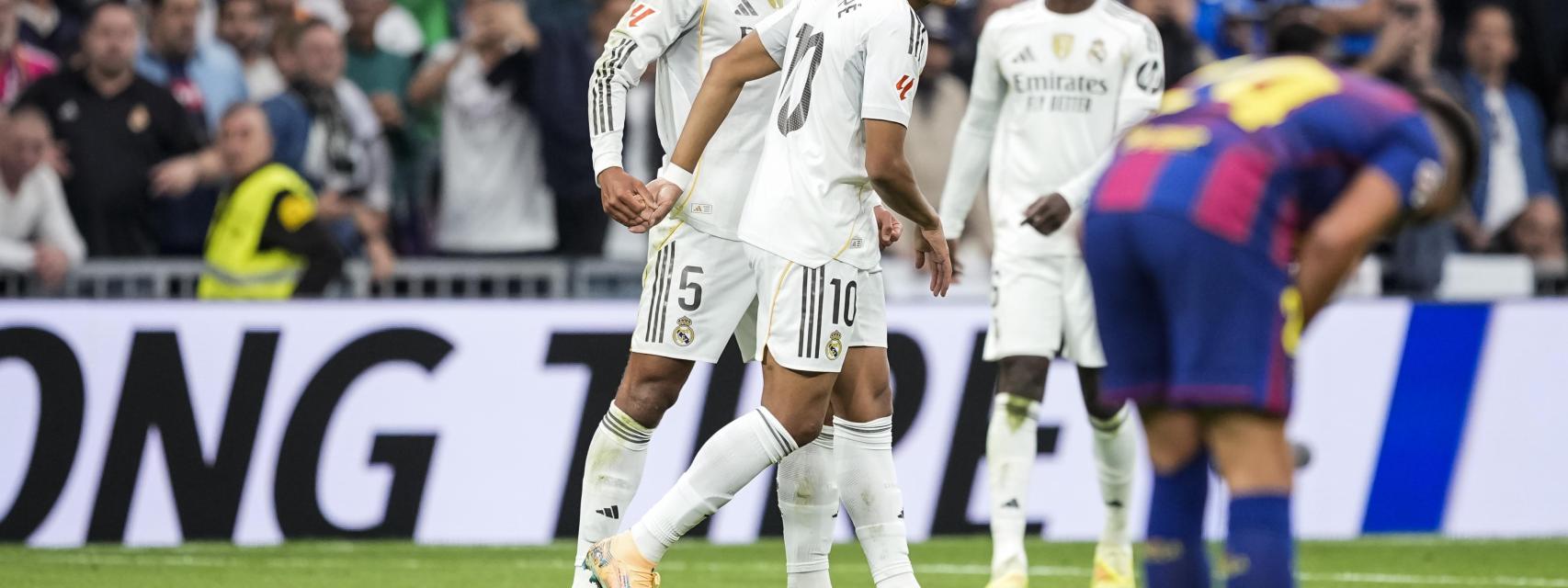 Bellingham y Mbappé, durante un partido del Real Madrid