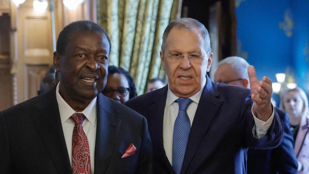 The foreign ministers of Kenya and Russia, this Monday in Moscow.