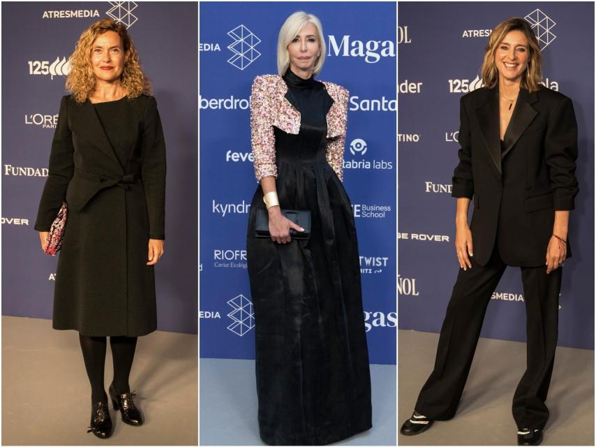Meritxell Batet, María Porto y Sandra Barneda en el 'photocall' de la gala de 'Las Top 100'.
