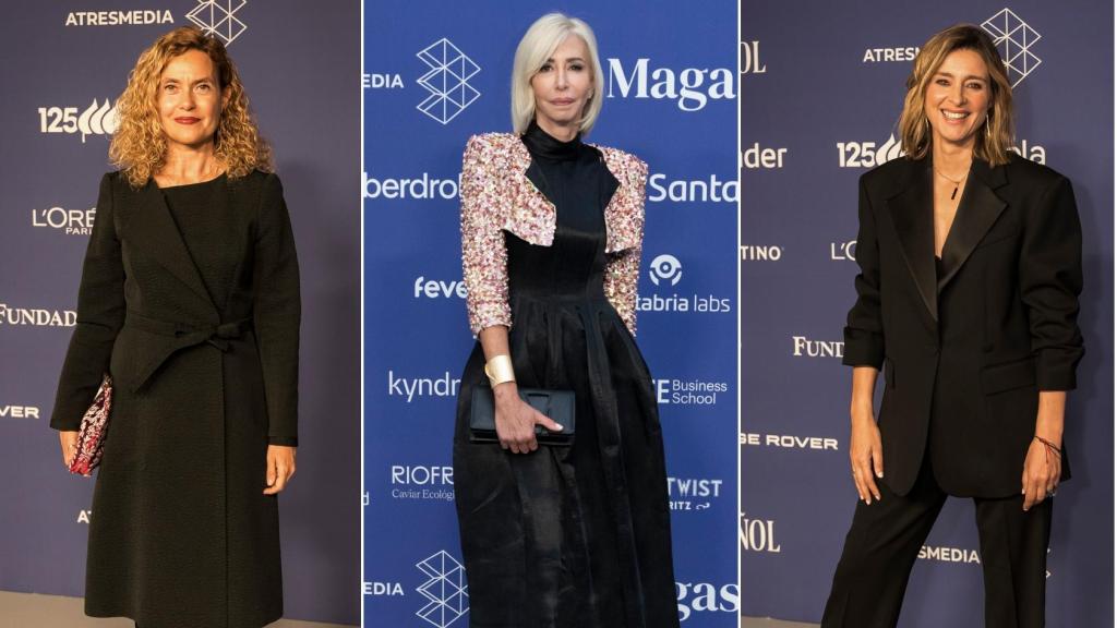 Meritxell Batet, María Porto y Sandra Barneda en el 'photocall' de la gala de 'Las Top 100'.