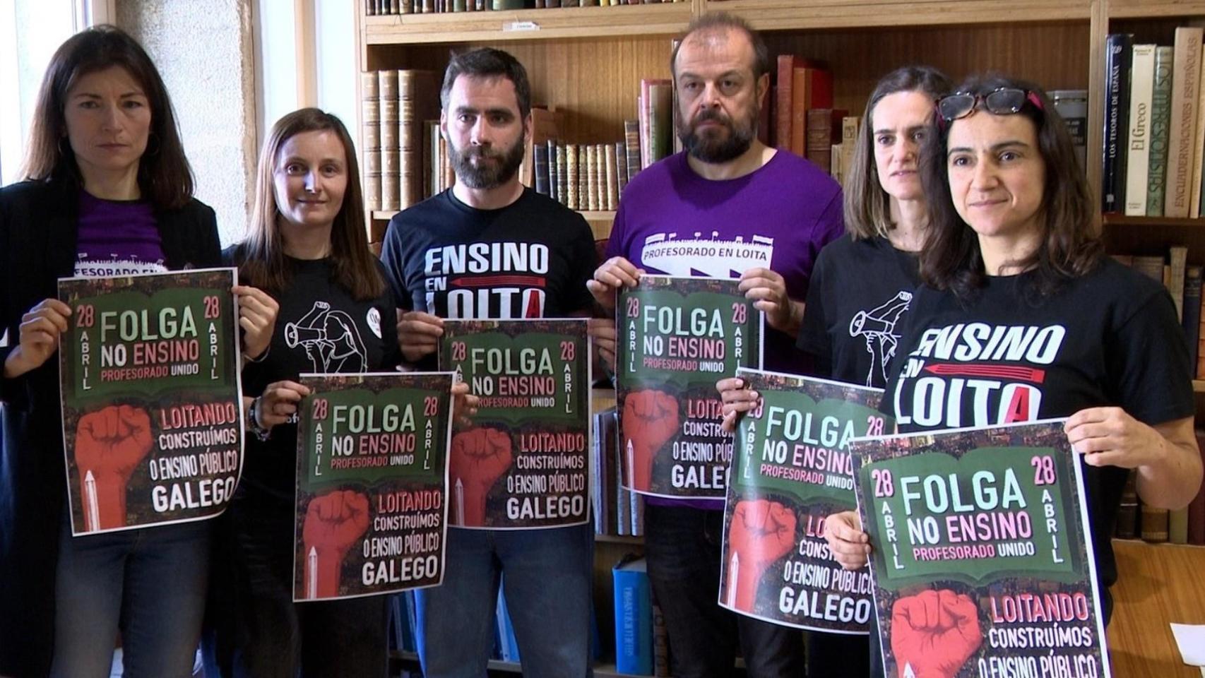 El profesorado gallego irá a huelga el 28 de abril y se manifestará en Santiago para exigir a la Xunta una negociación