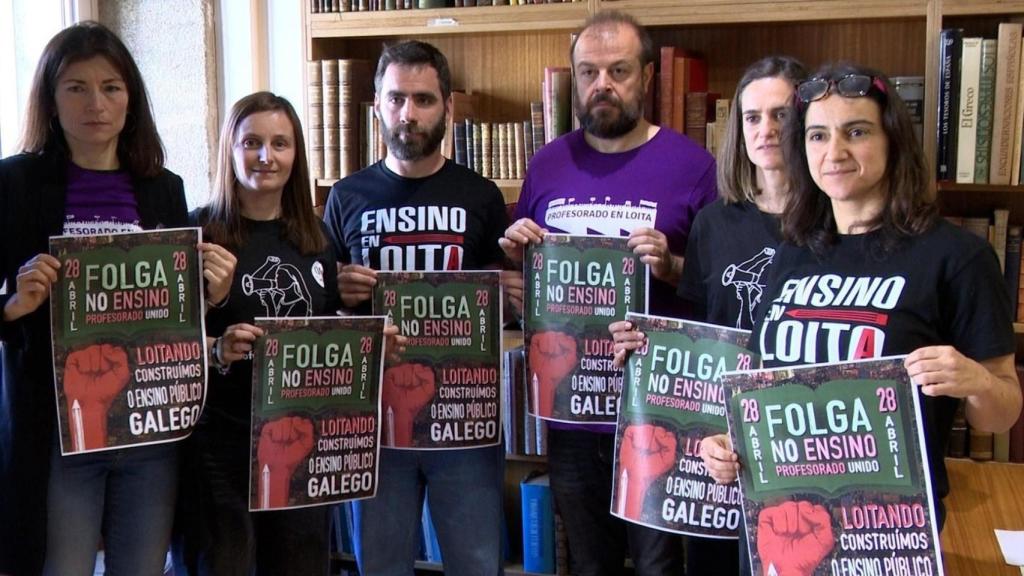 El profesorado gallego irá a huelga el 28 de abril y se manifestará en Santiago para exigir a la Xunta una negociación
