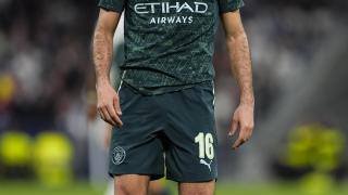 Rodri Hernández, con el Manchester City en el Santiago Bernabéu