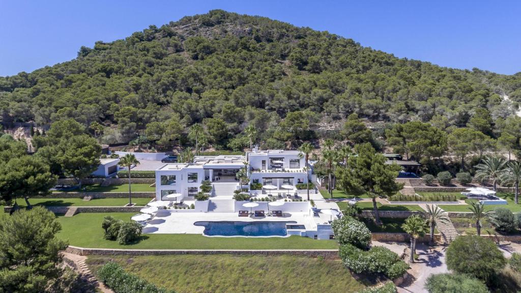 La villa, a vista de dron.