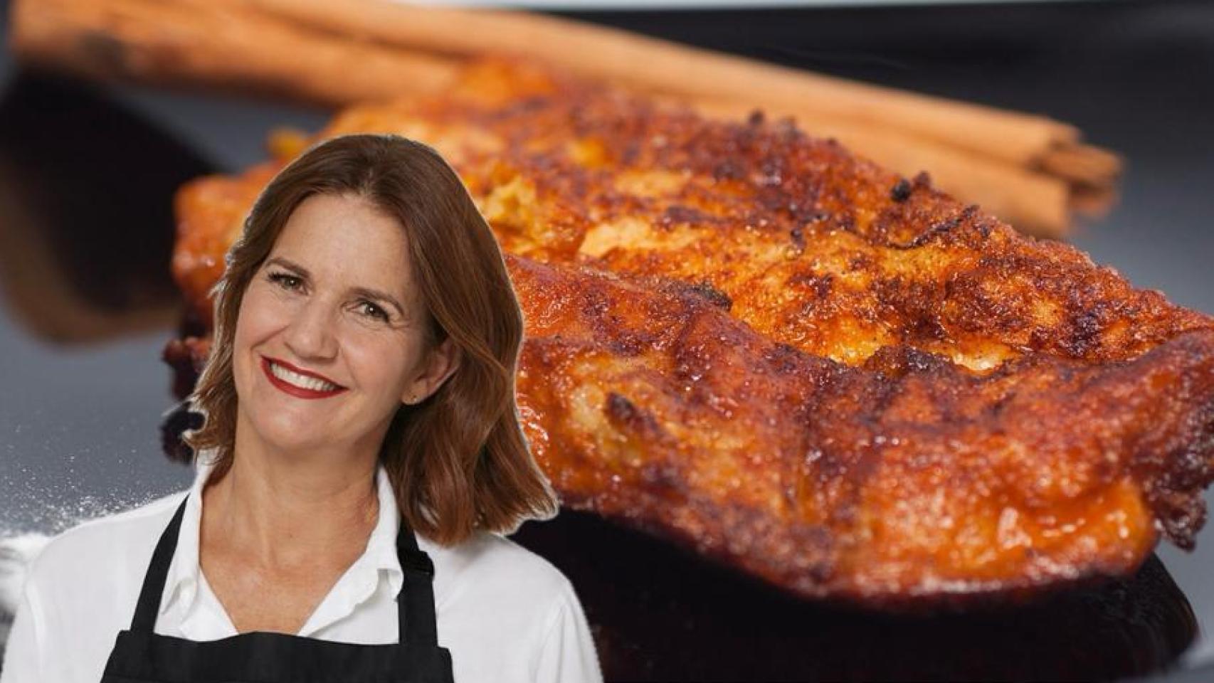 Samantha Vallejo-Nágera junto a unas torrijas.