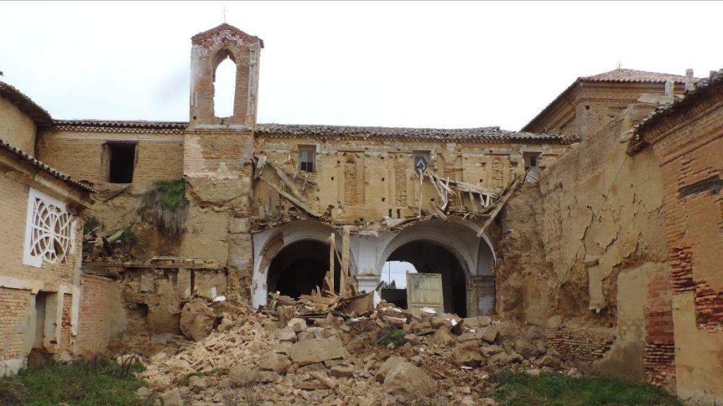 Estado actual del convento de San Bernardino de Siena en el municipio vallisoletano de Cuenca de Campos