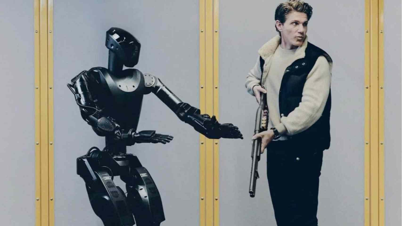 El robot humanoide Phantom MK-1 en una prueba.