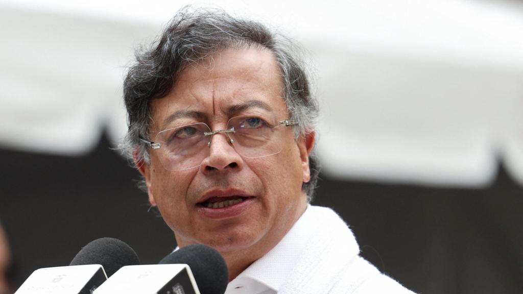 Gustavo Petro este domingo tras votar en las elecciones de Colombia.