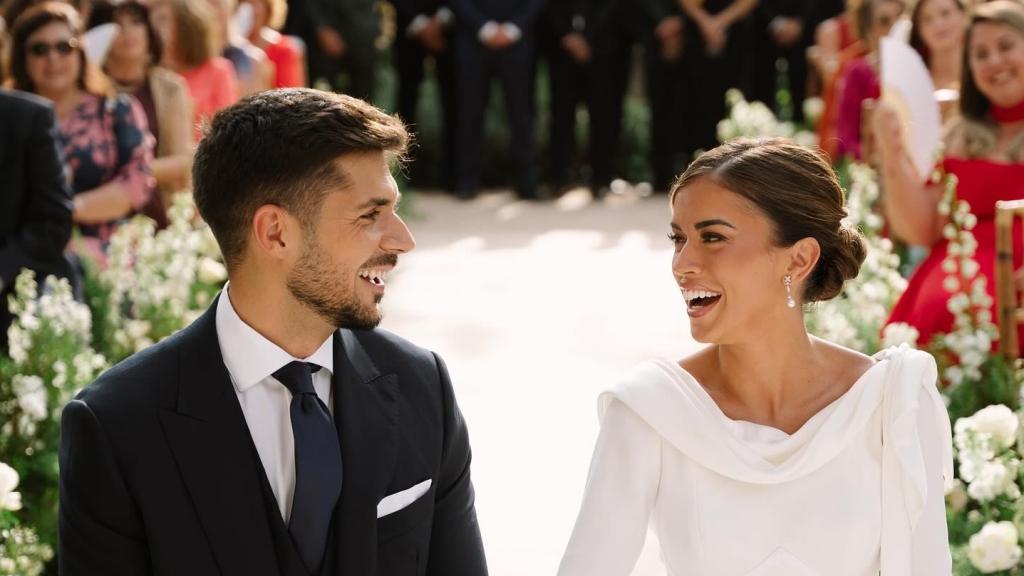 Guillermo Aylón y Rocío Camacho en su boda.